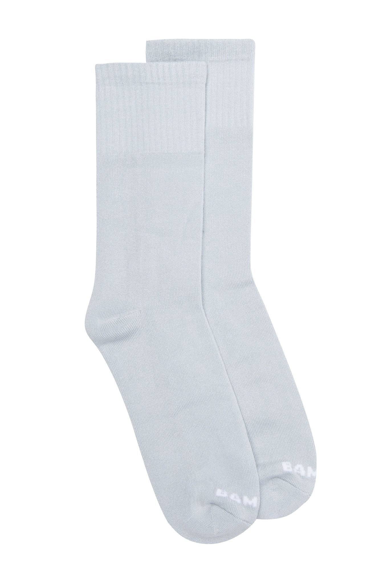Unisex Grey Crew Socks - Bamboo Underwear