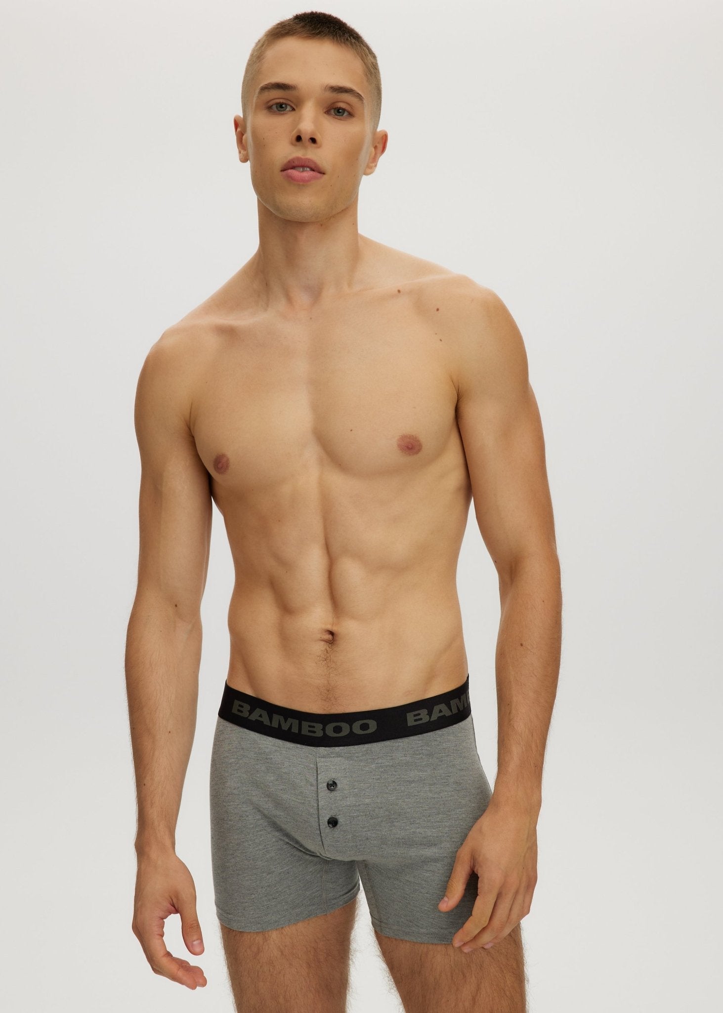 3 - Pack Buttoned Boxer Briefs 4" - Bamboo Underwear