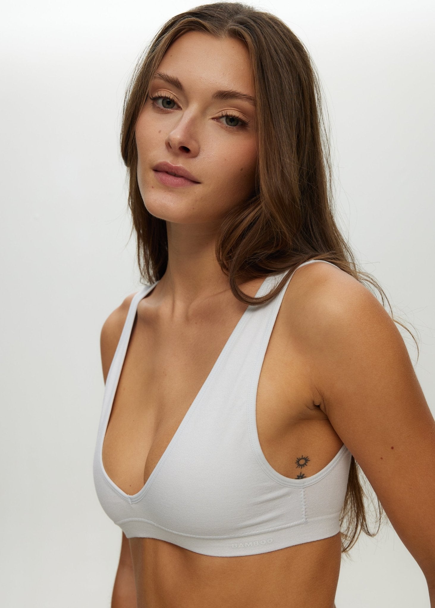 Seamless Plunge Open Back Bralette - Bamboo Underwear