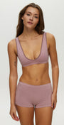 Seamless Plunge Open Back Bralette - Bamboo Underwear