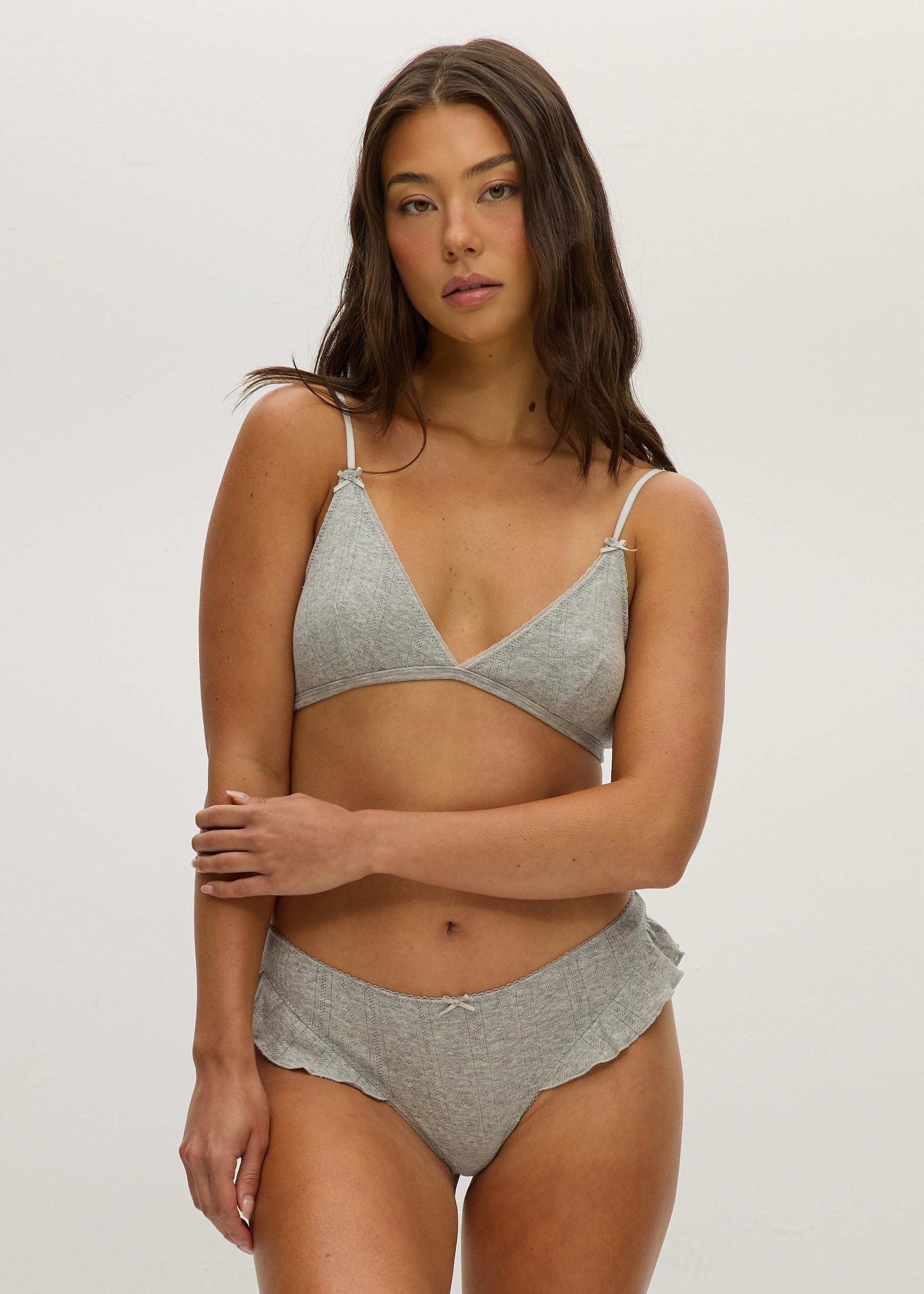 Bralette triangle Pointelle