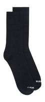 Unisex Black Crew Socks - Bamboo Underwear