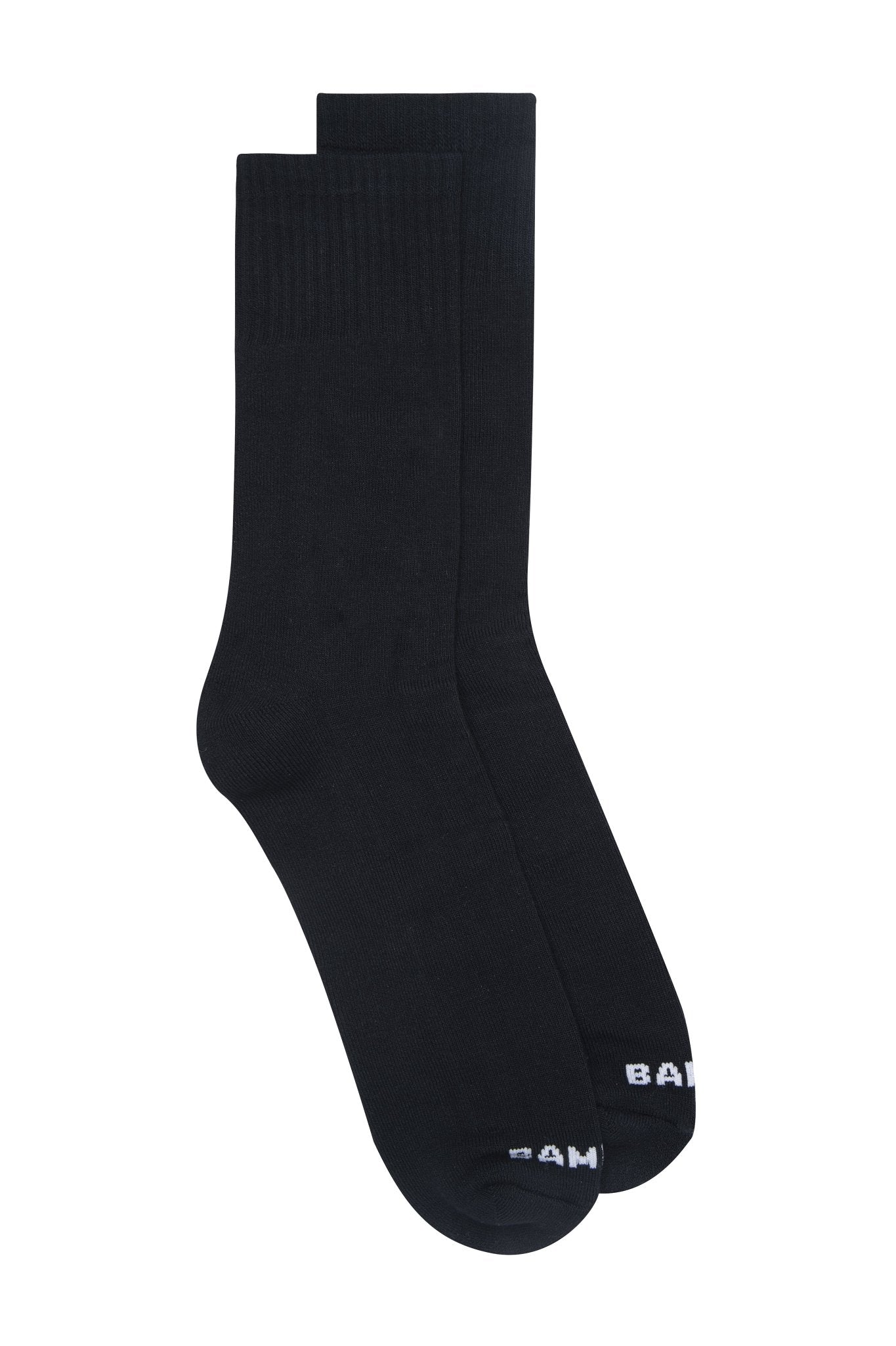 Unisex Black Crew Socks - Bamboo Underwear