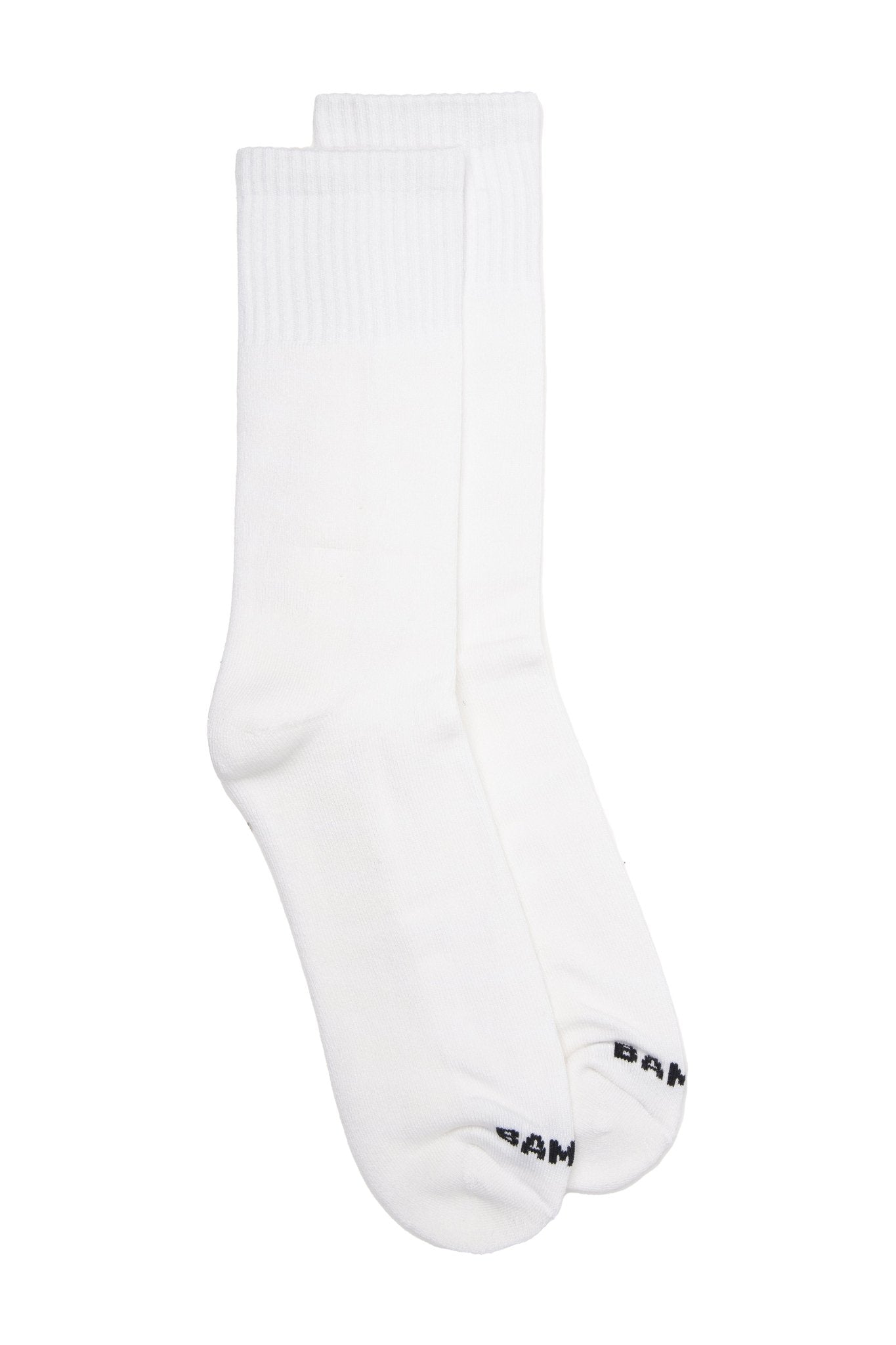 Unisex White Crew Socks - Bamboo Underwear
