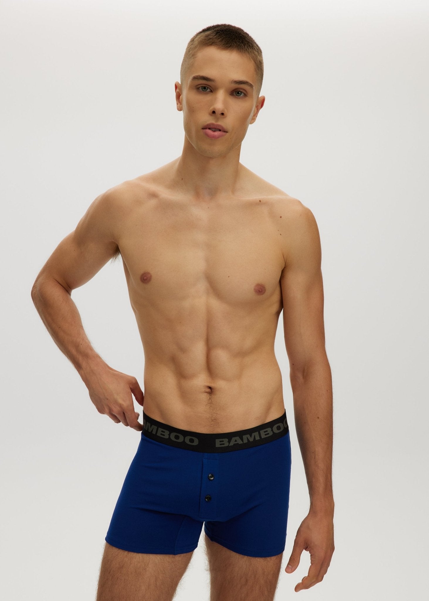 3 - Pack Buttoned Boxer Briefs 4" - Bamboo Underwear