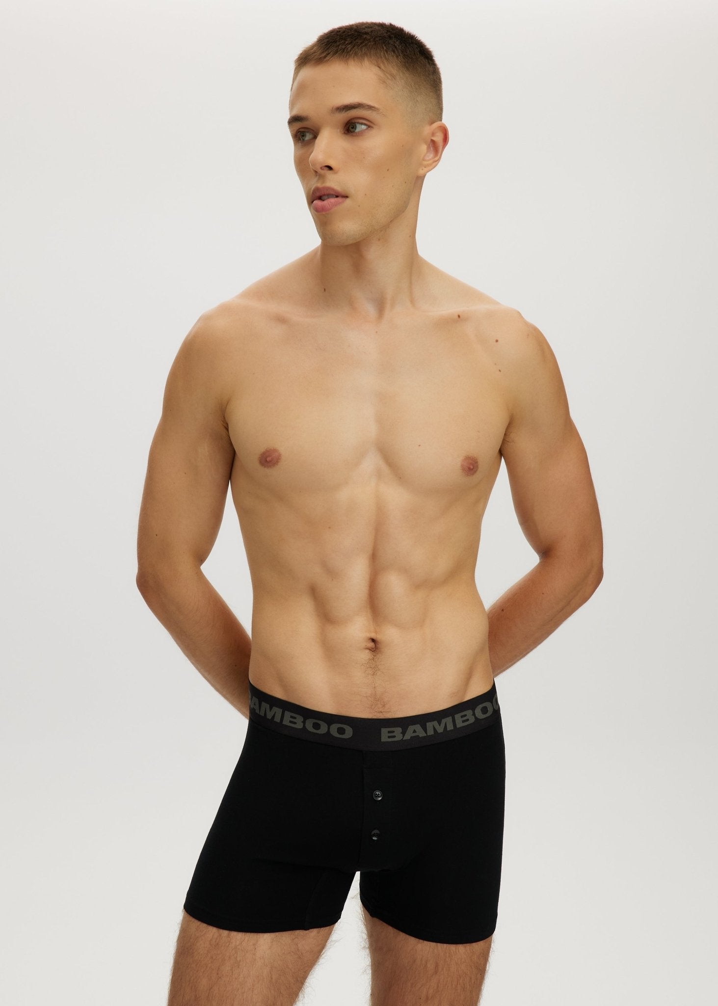 3 - Pack Buttoned Boxer Briefs 4" - Bamboo Underwear