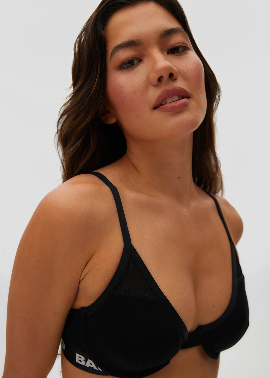 Wired Bralette with Mesh – Bamboo Underwear