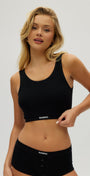 Rib Bralette Crop Top - Bamboo Underwear