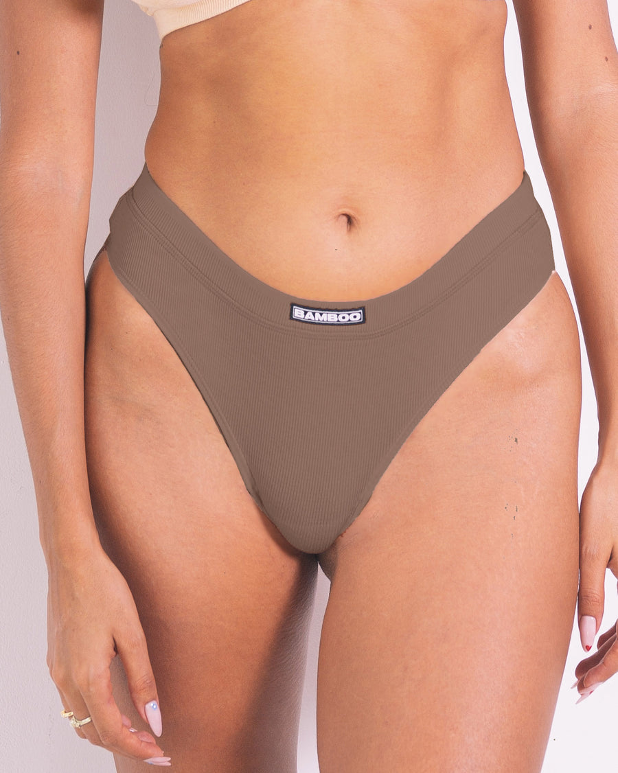 Classic Ribbed Thong – Bamboo Underwear