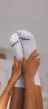 Unisex White Ankle Socks - Bamboo Underwear