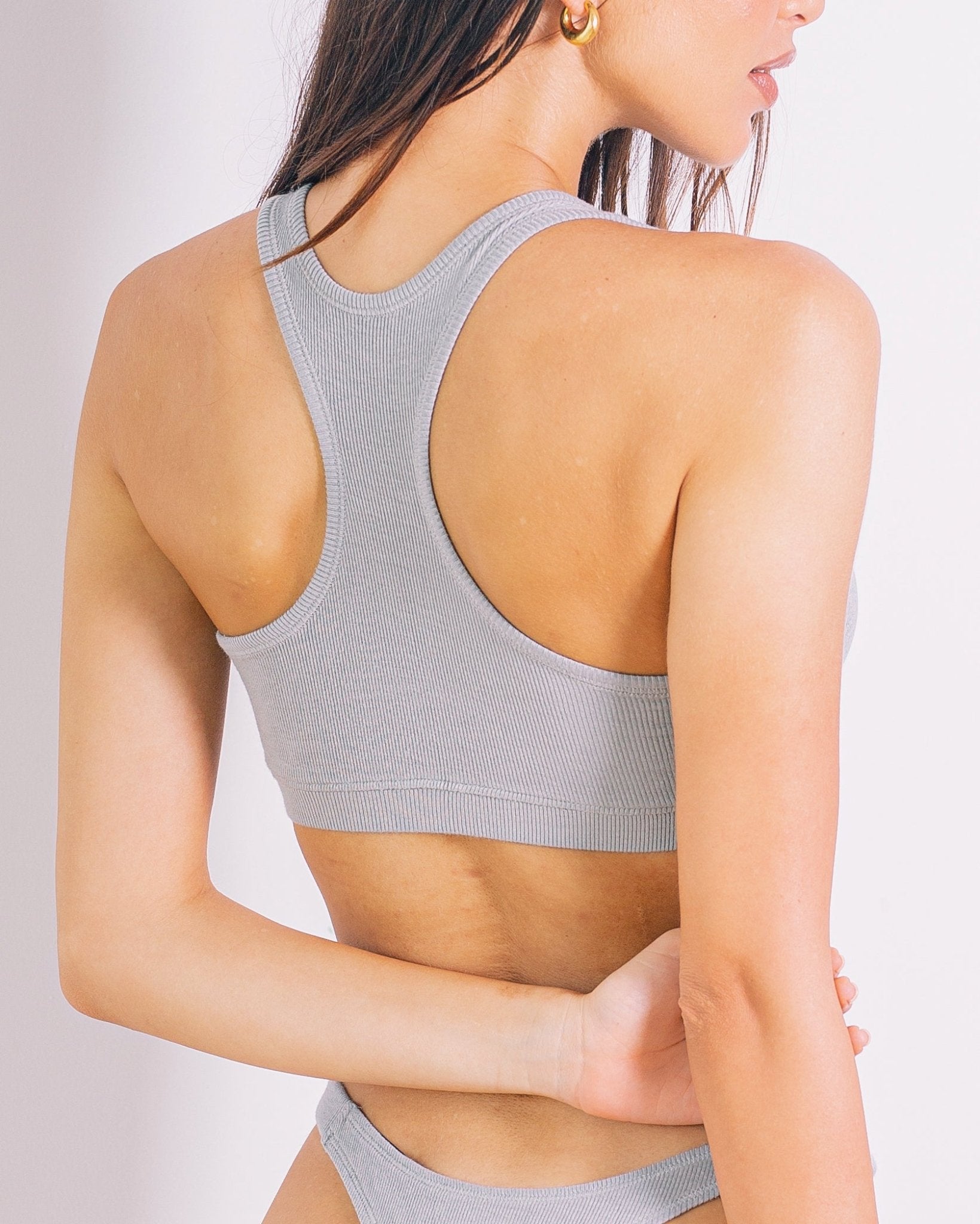 Rib Sport Bra - Bamboo Underwear