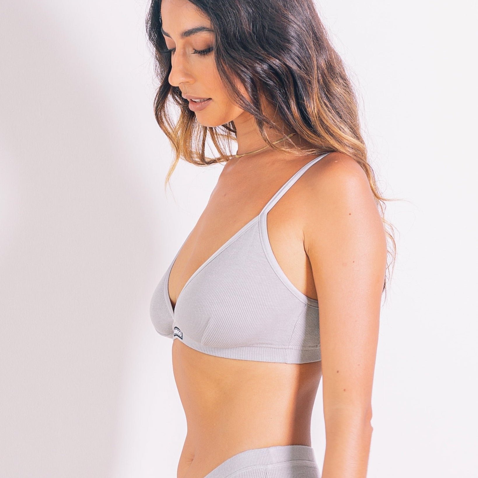 Rib Triangle Bralette - Bamboo Underwear